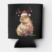 Capybara Animal Lover Christmas Lights Cappy Xmas Dosenkühler (Vorderseite)