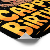 Capybara Animal Lover Fun Cappy Birthday Party Sup Poster (Ecke)