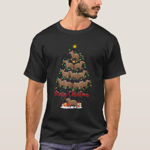 Capybara Animal Lover Matching Santa Capybara Chri T-Shirt