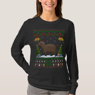 Capybara Animal Lover Xmas Gift Ugly Capybara Chri T-Shirt