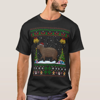 Capybara Animal Lover Xmas Gift Ugly Capybara Chri T-Shirt