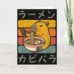 Capybara Anime Grafik Ramen Kawaii Japanische Vint Karte