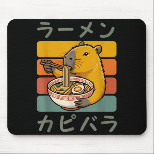 Capybara Anime Grafik Ramen Kawaii Japanische Vint Mousepad
