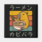 Capybara Anime Graphic Ramen Kawaii Japanese Vinta Magnet (Vorne)