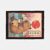 Capybara Anime Graphic Ramen Kawaii Japanischer Vi Fleecedecke (Vorderseite (Horizontal))