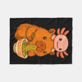 Capybara Anime Ramen Axolotl Funny Graphic Kawaii  Fleecedecke (Vorderseite (Horizontal))