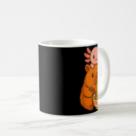 Capybara Anime Ramen Axolotl Funny Graphic Kawaii Kaffeetasse (VorderseiteRechts)