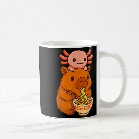 Capybara Anime Ramen Axolotl Funny Graphic Kawaii  Kaffeetasse (Rechts)