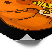 Capybara Anime Ramen Axolotl Funny Graphic Kawaii  Poster (Ecke)