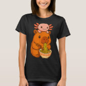 Capybara Anime Ramen Axolotl Funny Graphic Kawaii  T-Shirt (Vorderseite)
