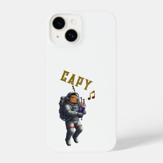 Capybara Astronaut Bagpipe Phone Case iPhone Hülle (Rückseite)