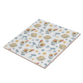 Capybara Astronaut Kindermuster - Keramik Tile Fliese (Seite)