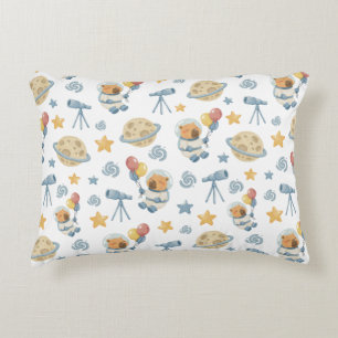 Capybara Astronaut Muster Akzent Pillow Dekokissen