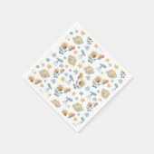 Capybara Astronaut Muster Napkins Serviette (Ecke)