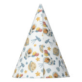 Capybara Astronaut Muster Party Hat Partyhütchen (Rückseite)