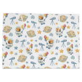 Capybara Astronautenmuster Große Geschenktasche Geschenktüte (Rückseite)