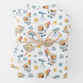 Capybara Astronautenmuster - Papierblätter Geschenkpapier Set (Beispiel)