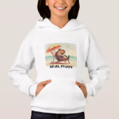 Capybara at beach says: Relax, Fluffy Hoodie (Vorderseite)