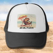 Capybara at beach says: Relax, Fluffy Truckerkappe