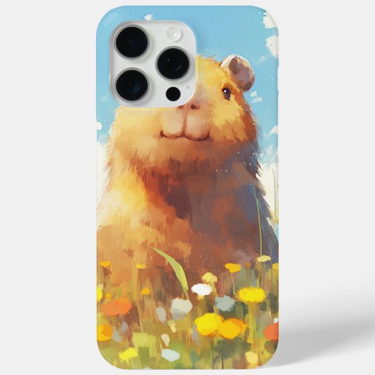 Capybara auf der Wiese Case-Mate iPhone Hülle (Rückseite)