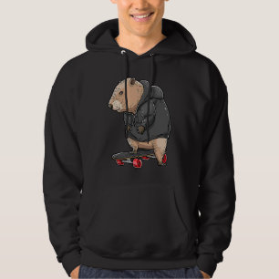 Capybara Auf Einem Skateboard Nagetier Skater Skat Hoodie