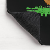 Capybara Auf Krokodil Capy Alligator Nagetier Männ Mousepad (Ecke)