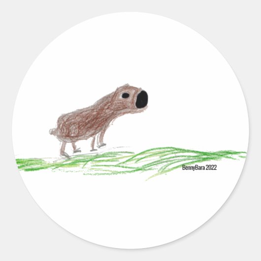 Capybara-Aufkleber Runder Aufkleber (Vorderseite)