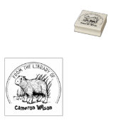 Capybara aus der Bibliothek, Buch Gummistempel (Stempel)