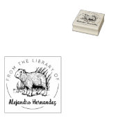 Capybara aus der Bibliothek, Buch Gummistempel (Stempel)
