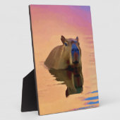 Capybara aus einem ruhigen See Fotoplatte (Seite)