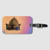 Capybara aus einem ruhigen See Gepäckanhänger (Vorderseite (Horizontal))