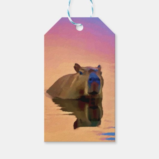 Capybara aus einem ruhigen See Geschenkanhänger (Vorderseite)