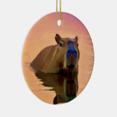 Capybara aus einem ruhigen See Keramik Ornament (Rechts)