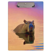 Capybara aus einem ruhigen See Klemmbrett (Vorderseite)