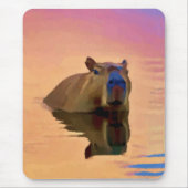 Capybara aus einem ruhigen See Mousepad (Vorne)