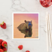 Capybara aus einem ruhigen See Serviette (Beispiel)