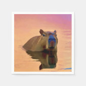 Capybara aus einem ruhigen See Serviette (Vorderseite)