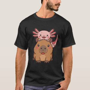 Capybara Axolotl Kawaii Tierliebhaber Zoo Tag T-Shirt
