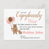 Capybara Baby Dusche Ehrerbietung | Karte (Vorderseite)