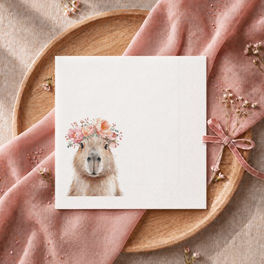 Capybara Baby Shower • Boho style Napkin Serviette