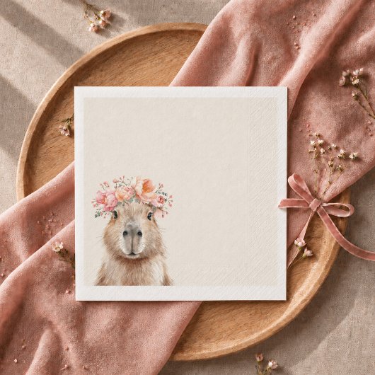Capybara Baby Shower • Boho style Napkin Serviette