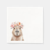 Capybara Baby Shower • Boho style Napkin Serviette (Vorderseite)