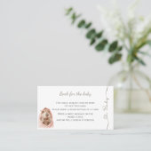 Capybara Baby Shower • Book for Baby Visitenkarte (Stehend Vorderseite)