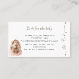 Capybara Baby Shower • Book for Baby Visitenkarte