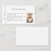 Capybara Baby Shower • Book for Baby Visitenkarte (Vorne/Hinten)