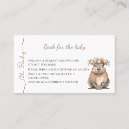 Capybara Baby Shower • Book for Baby Visitenkarte