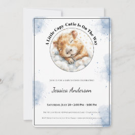 Capybara Baby Shower Invitation • A Little Cutie Save The Date