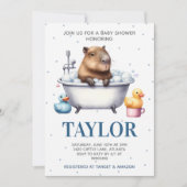 Capybara Baby shower Invitation Einladung (Vorderseite)