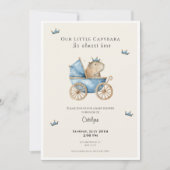 Capybara Baby Shower Invitation Little Prince Einladung (Vorderseite)