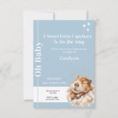 Capybara Baby Shower Invitation • Oh Baby Einladung (Vorderseite)